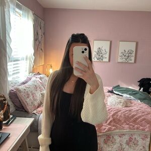 Amazon Women's Cream Cardigan Sweater